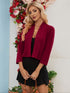Stylische Damenjacke mit ¾-Ärmeln & offenem Rückenteil